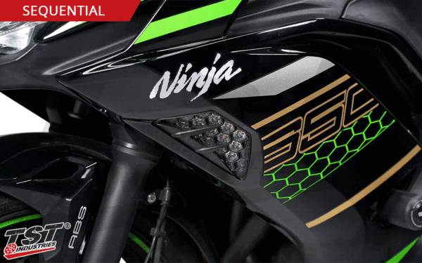 TST Front Indicator Ninja 300 / 500 / 400 / ZX-4R / ZX-10R / ZX-4R / - Image 2